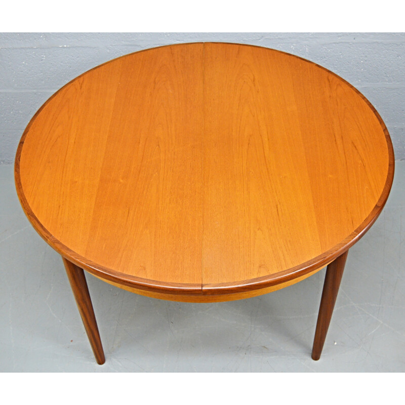 Mid-Century Teak Circular Extendable Fresco Dining Table by G-Plan   