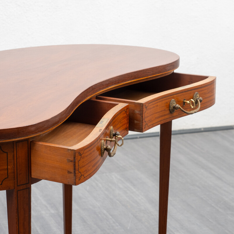 Vintage console in mahogany veneer and brass, 1940
