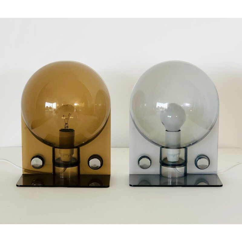 Lampe vintage Sirio en méthacrylate et plexiglas par Sergio Brazzoli et Ermanno Lampa pour Guzzini, Italie 1970