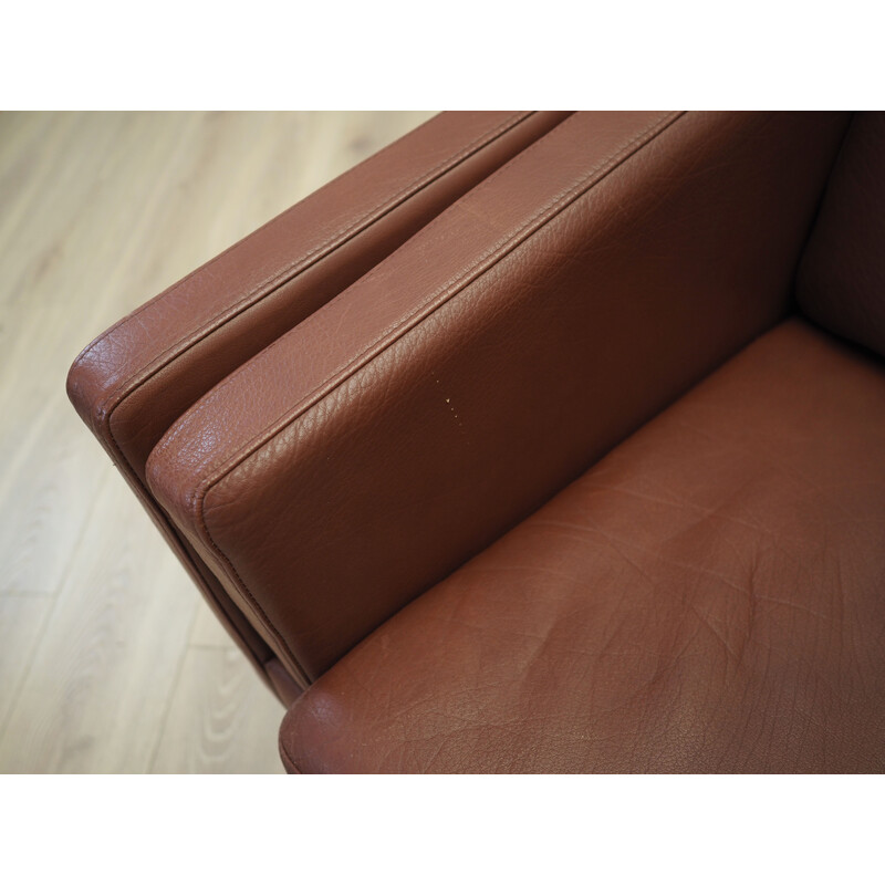 Vintage 3-seater sofa in solid wood and beech, Denmark 1970