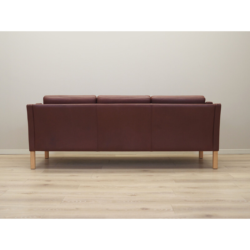 Vintage 3-seater sofa in solid wood and beech, Denmark 1970