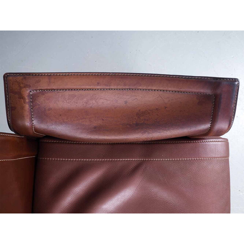 Vintage Korium KM1 leather armchair by Tito Agnoli, Italy