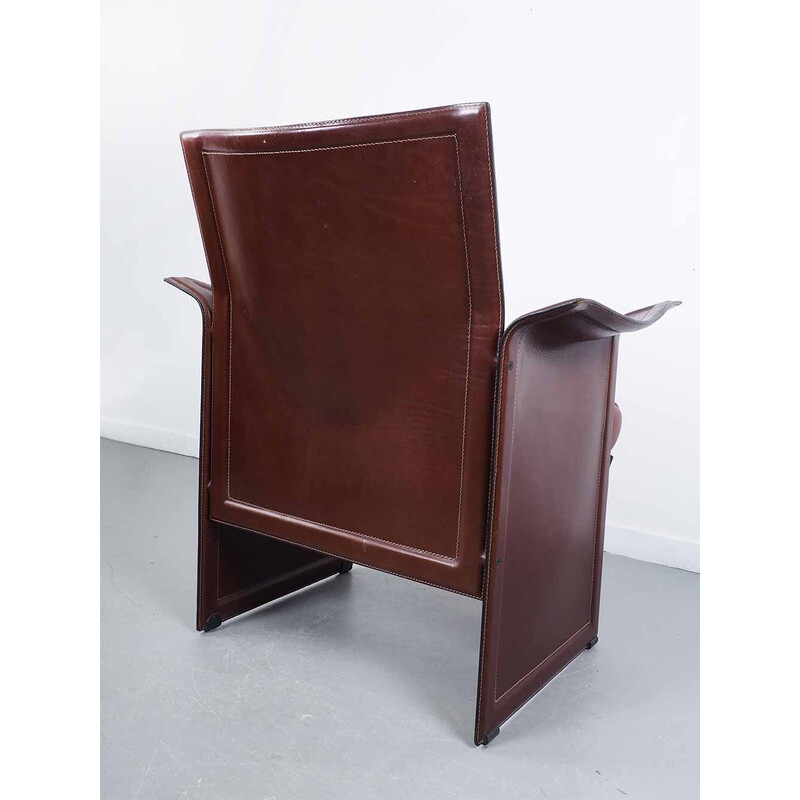 Vintage Korium KM1 leather armchair by Tito Agnoli, Italy