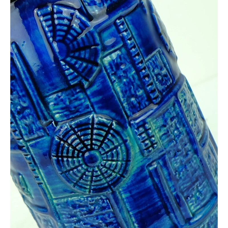Blue & turquoise 'Narvik' vase by Bodo Mans - 1960s