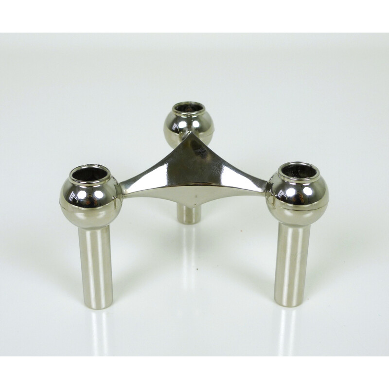 S22 Candlestick holders with table candles from Fritz Nagel, Germany - 1960s