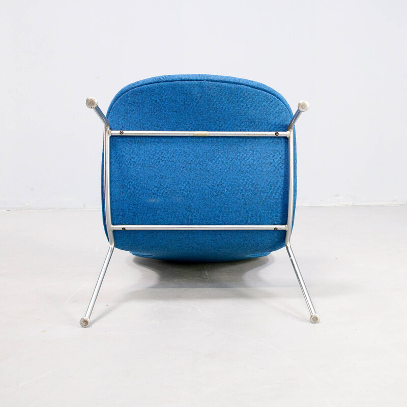Vintage “Tongue” armchair in Dutch fabric for Wagemans and van Tuinen, 1950