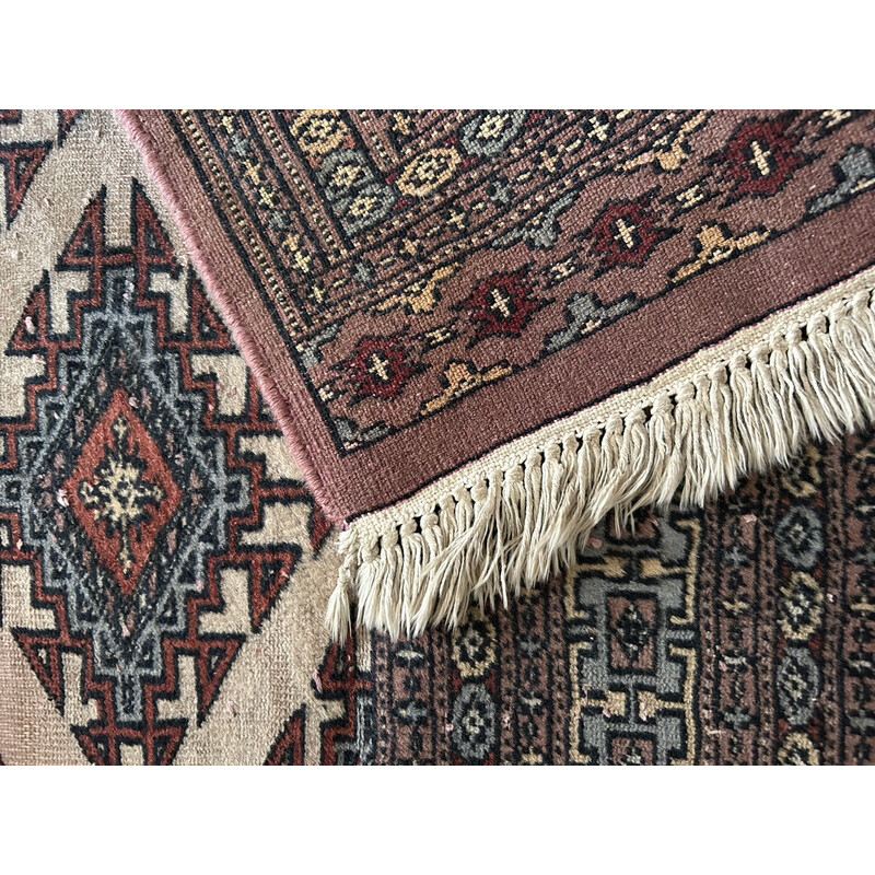 Vintage hand-knotted wool rug, Pakistan 1970