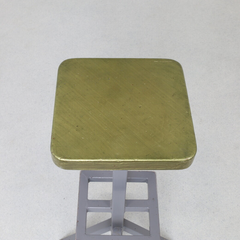 Set of 5 vintage industrial bar stools, 1970