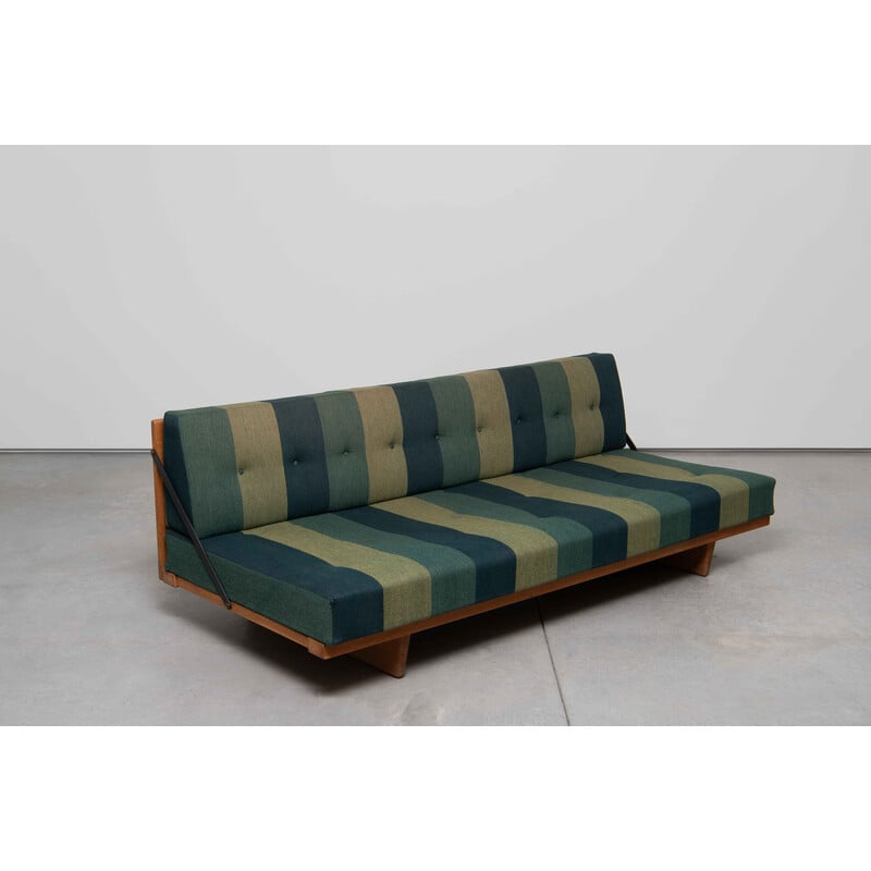 Vintage model 192 sofa bed in solid oak by Børge Mogensen for Fredericia, Denmark 1955
