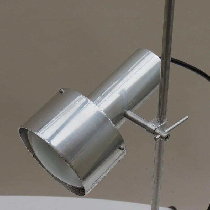 Lámparas de sobremesa vintage de aluminio de un punto de Peter Nelson para Architectural Lighting Ltd., 1960