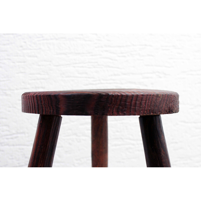 Vintage solid pine stool