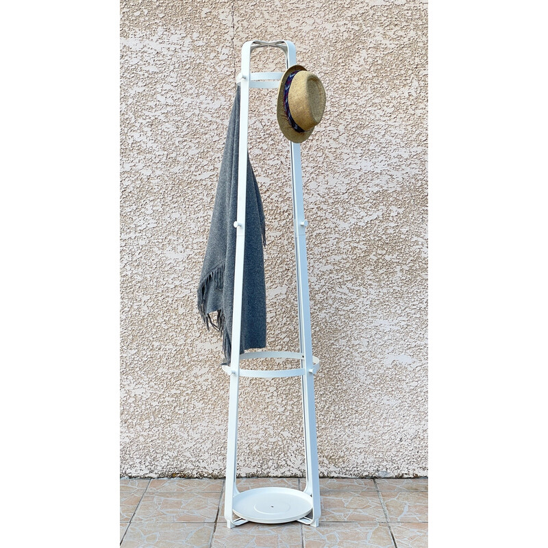 Vintage coat rack in white lacquered steel by Inma Bermudez for Ikea