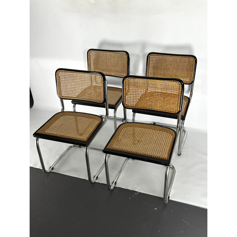 Set of 4 vintage chairs by Marcel Breuer for Gavina, Italy 1960