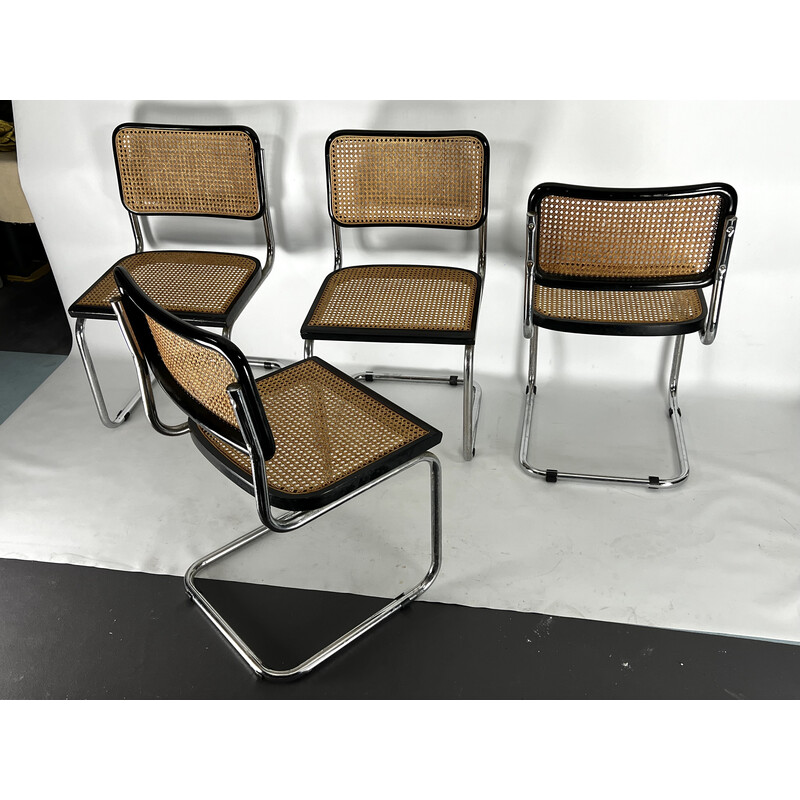 Ensemble de 4 chaises vintage par Marcel Breuer pour Gavina, Italie 1960