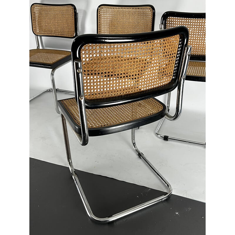 Ensemble de 4 chaises vintage par Marcel Breuer pour Gavina, Italie 1960