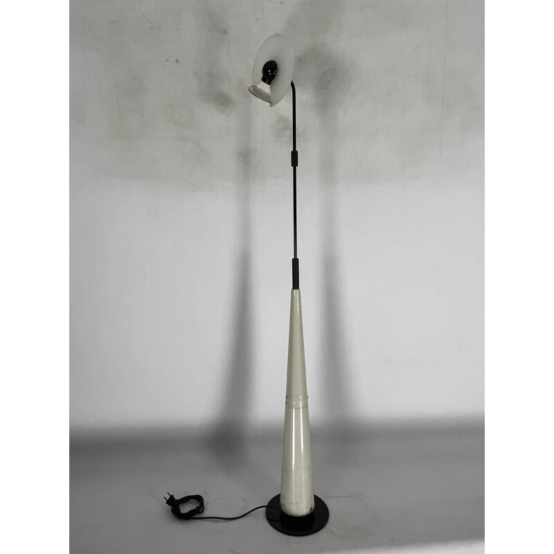 Vintage Club 1195 glass floor lamp by Giuseppe Ramella for Arteluce, Italy 1980