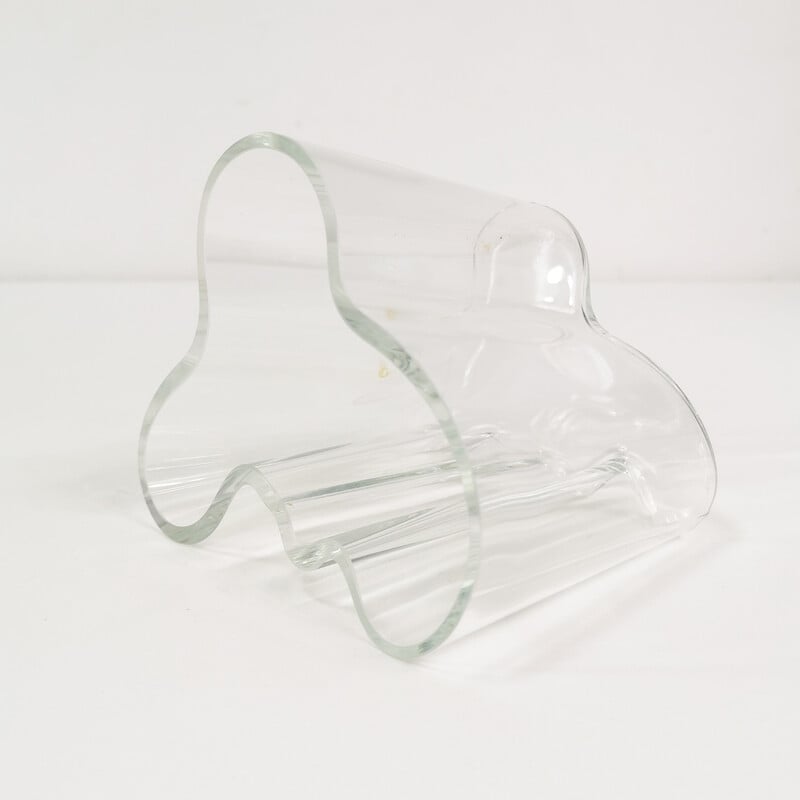 Pair of vintage glass vases by Alvar Aalto, Finland 1980