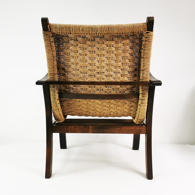 Fauteuil vintage Art Déco en bois de hêtre par Erich Dieckmann, Allemagne 1930