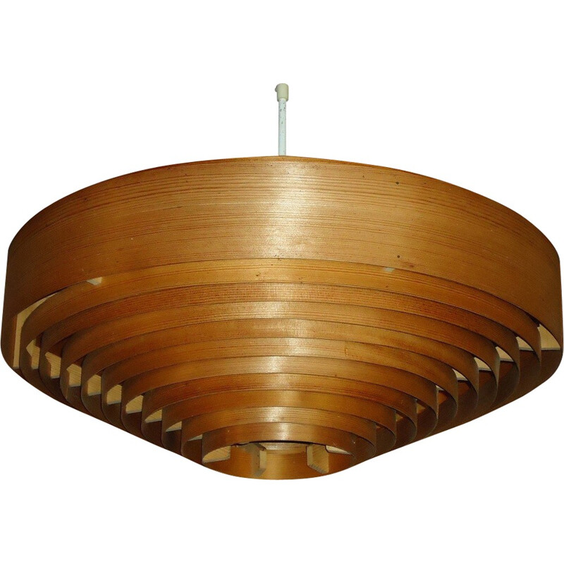 Hanging lamp in wood and steel by Hans Agne Jacobsen - 1960s