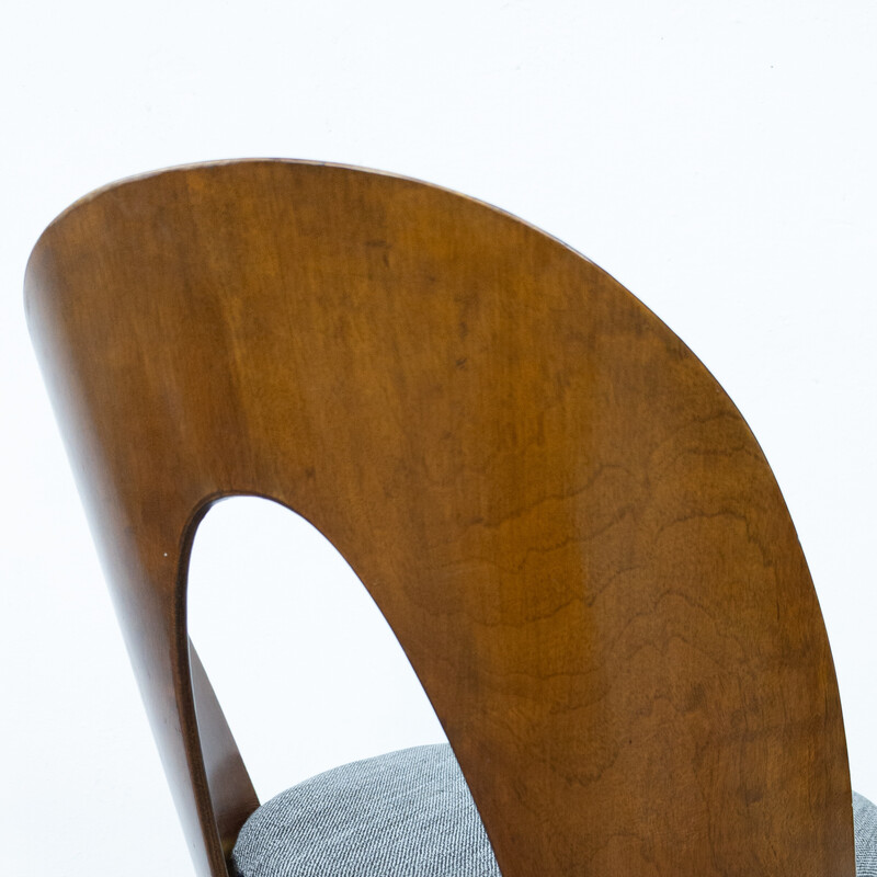 Set of four vintage dining chairs in beech wood and plywood by Antonín Šuman for Tatra, Czechoslovakia 1960