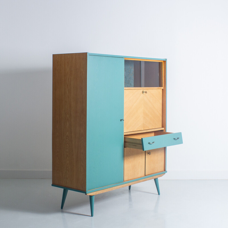 Vintage teak secretary desk, 1960