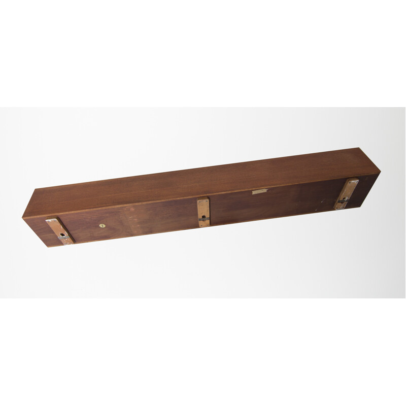 Brown wall shelf in teak  by Walter Wirz for Wilhelm Renz - 1960s