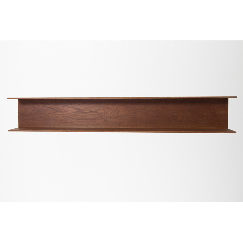 Brown wall shelf in teak  by Walter Wirz for Wilhelm Renz - 1960s