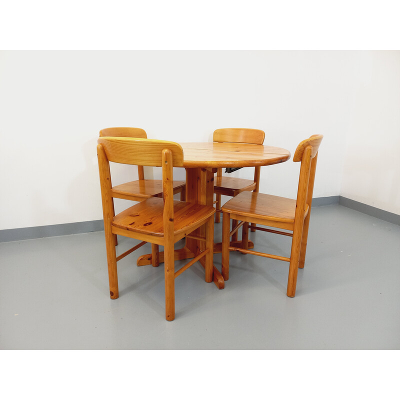 Vintage pine dining set, 1970