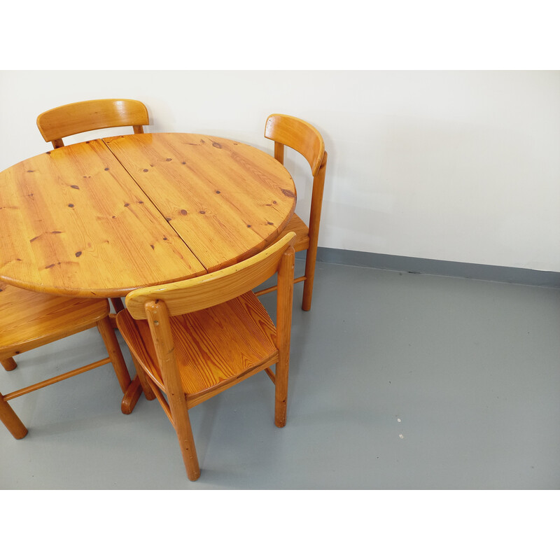 Vintage pine dining set, 1970