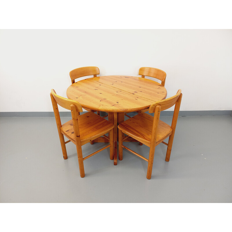 Vintage pine dining set, 1970