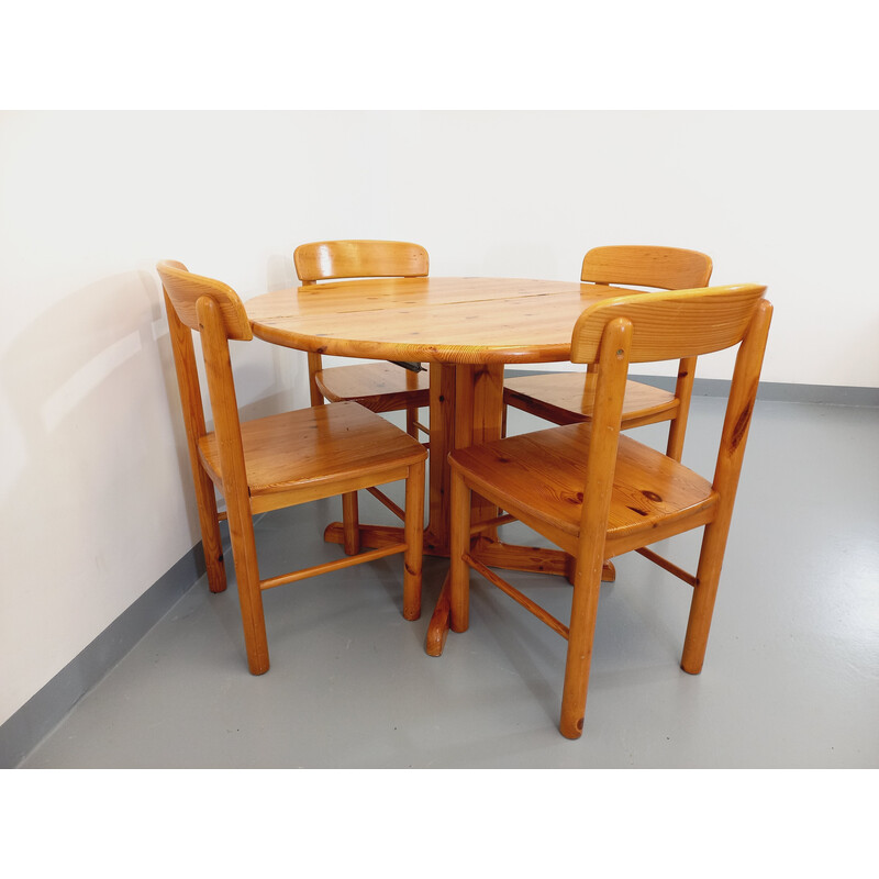 Vintage pine dining set, 1970