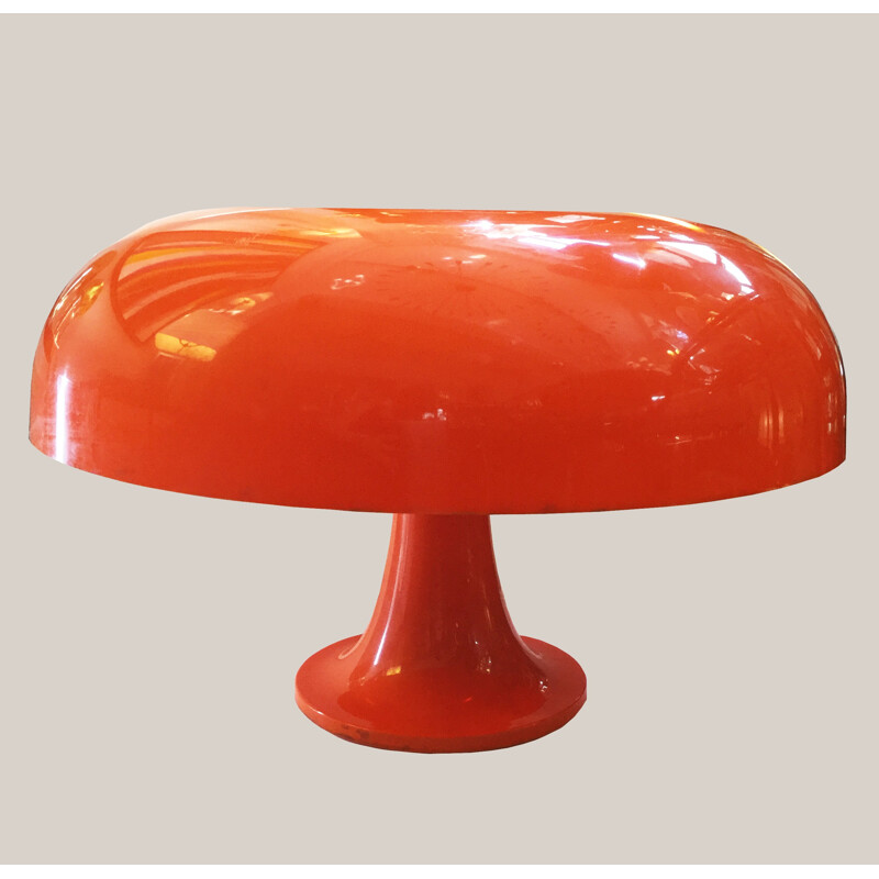 Lampe Nesso orange en plastique par Giancarlo Mattioli pour Artemide - 1970