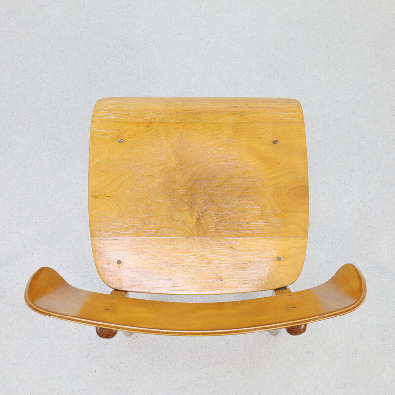 Par de cadeiras Irene vintage em carvalho maciço e contraplacado de Dirk L. Braakman para Ums Pastoe, 1940