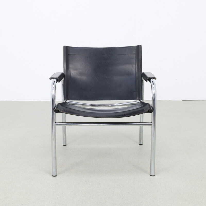Vintage “Klinte” leather armchair by Tord Björklund for Ikea, 1980