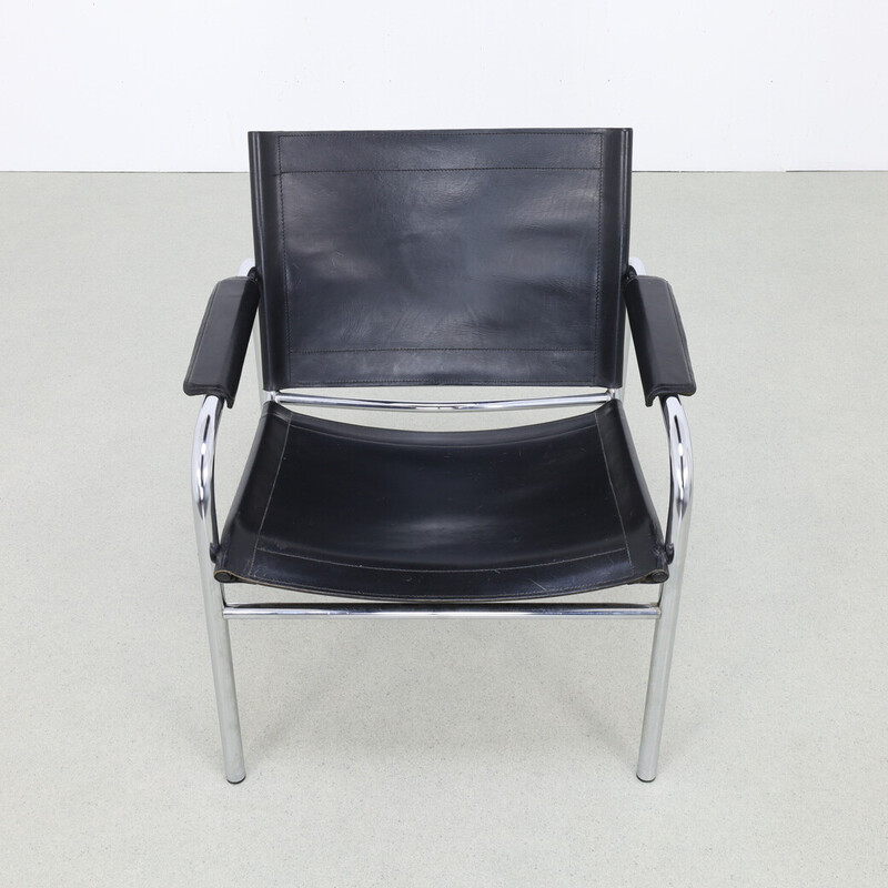 Vintage “Klinte” leather armchair by Tord Björklund for Ikea, 1980