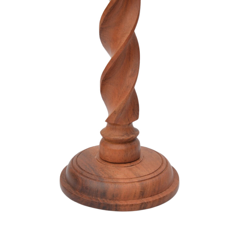 Vintage rosewood candlestick, Denmark 1970