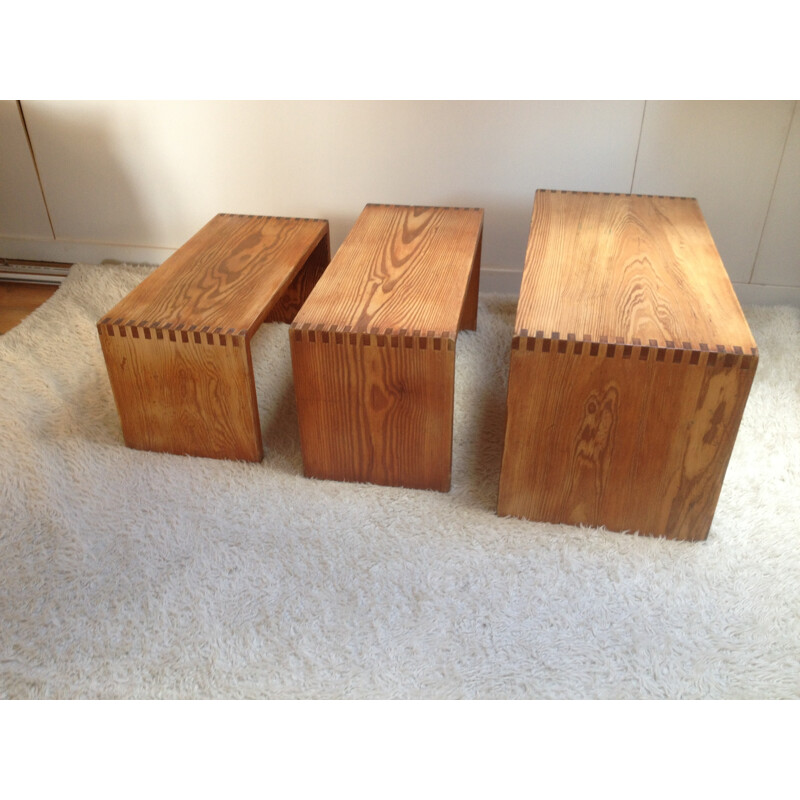 Set of 3 nesting tables by Ate van Apeldoorn - 1960s