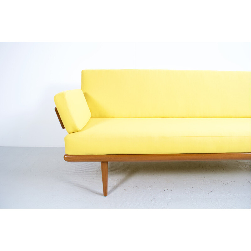 Vintage Minerva 3-seater sofa in teak and chrome steel by Peter Hvidt and Orla Mølgaard Nielsen for France et Son, 1954