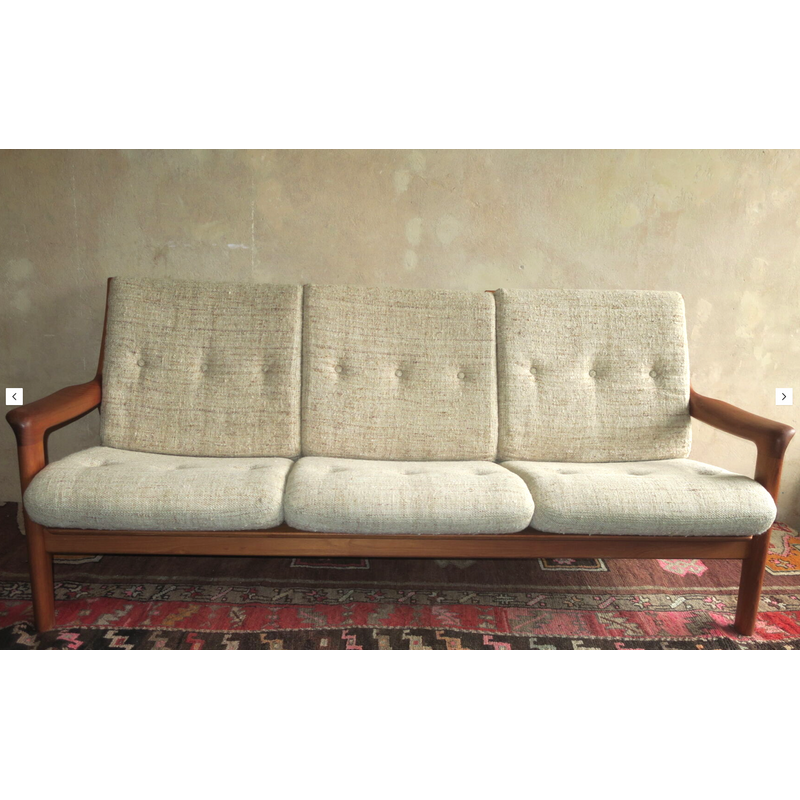 Vintage teak 3-seater sofa by Gustav Thams for A/S Vejen, Denmark 1960