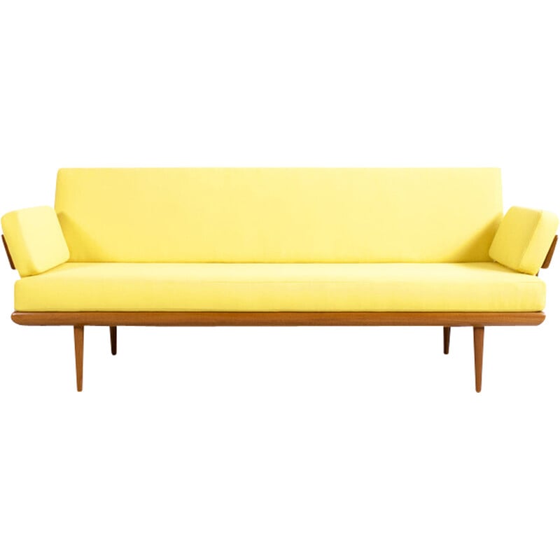 Vintage Minerva 3-seater sofa in teak and chrome steel by Peter Hvidt and Orla Mølgaard Nielsen for France et Son, 1954