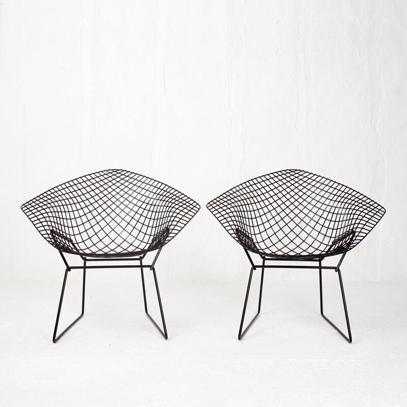 Fauteuil Diamond noir par Harry Bertoia pour Knoll International - 1980