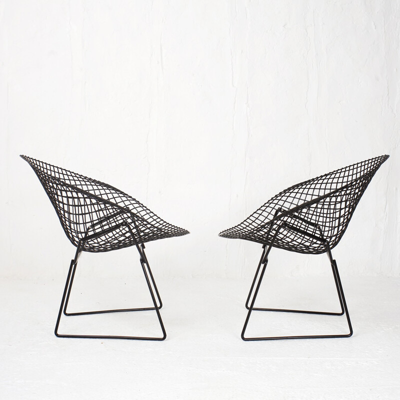 Fauteuil Diamond noir par Harry Bertoia pour Knoll International - 1980