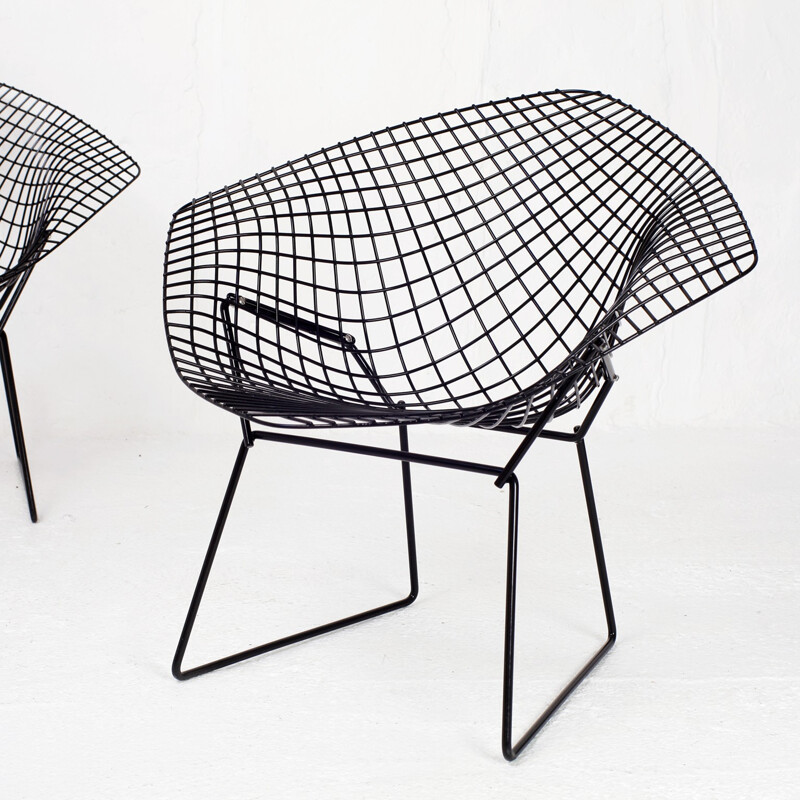 Fauteuil Diamond noir par Harry Bertoia pour Knoll International - 1980