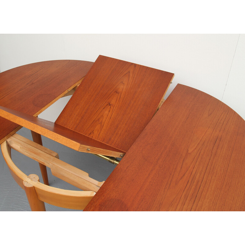 Solid wooden extendable dining table from Lübke - 1960s
