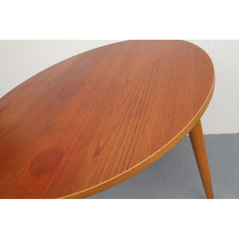 Solid wooden extendable dining table from Lübke - 1960s