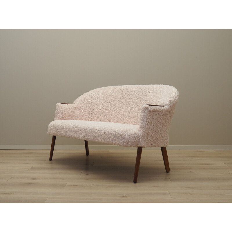 Vintage 2-seater sofa in solid wood and beech, Denmark 1970