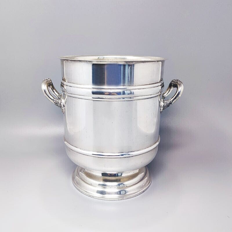 Vintage silver plate ice bucket by Christofle, France 1950