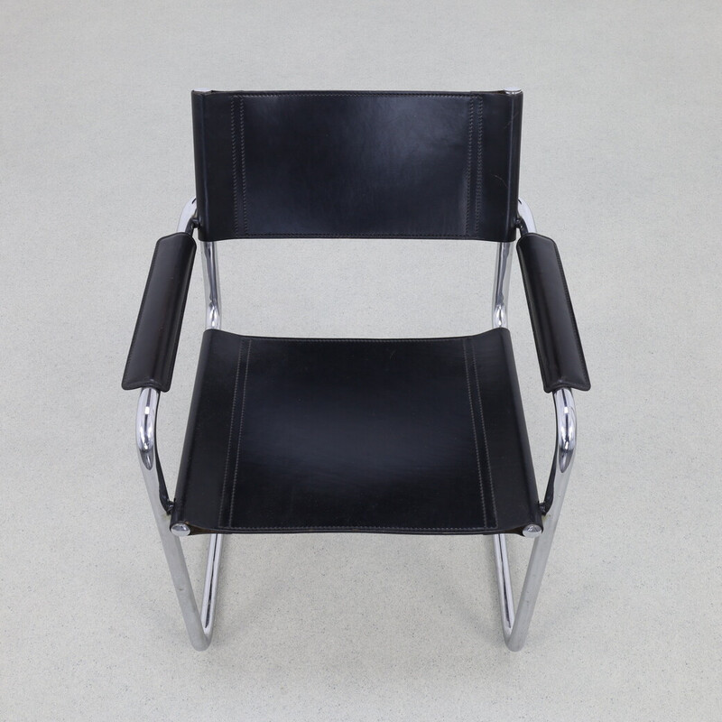 Set of 4 vintage MG5 chairs with tubular frame for Matteo Grassi