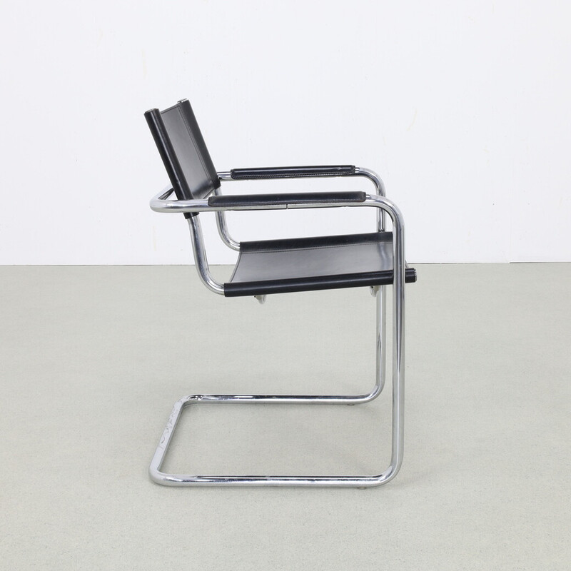 Conjunto de 4 cadeiras MG5 vintage com estrutura tubular para Matteo Grassi