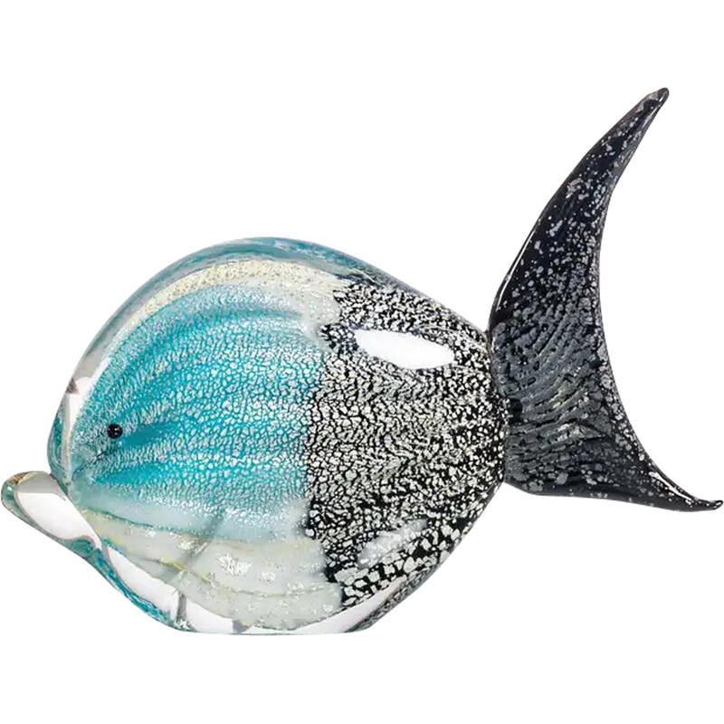 Vintage figurine of a tropical fish in Murano glass, 1970